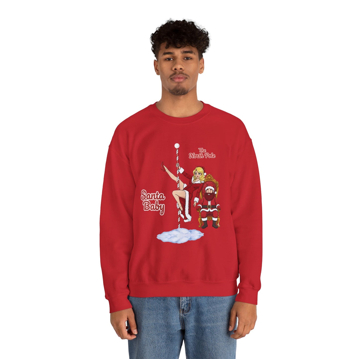 Santa Baby (Light Tone) Unisex Ugly Christmas Sweatshirt