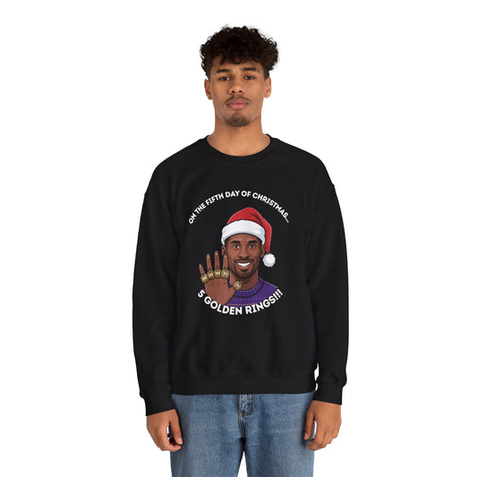 Kobe Bryant 5 Golden Rings Unisex Ugly Christmas Sweatshirt