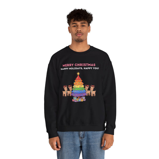 LGBTQ+ Pride Unisex Ugly Christmas Sweatshirt