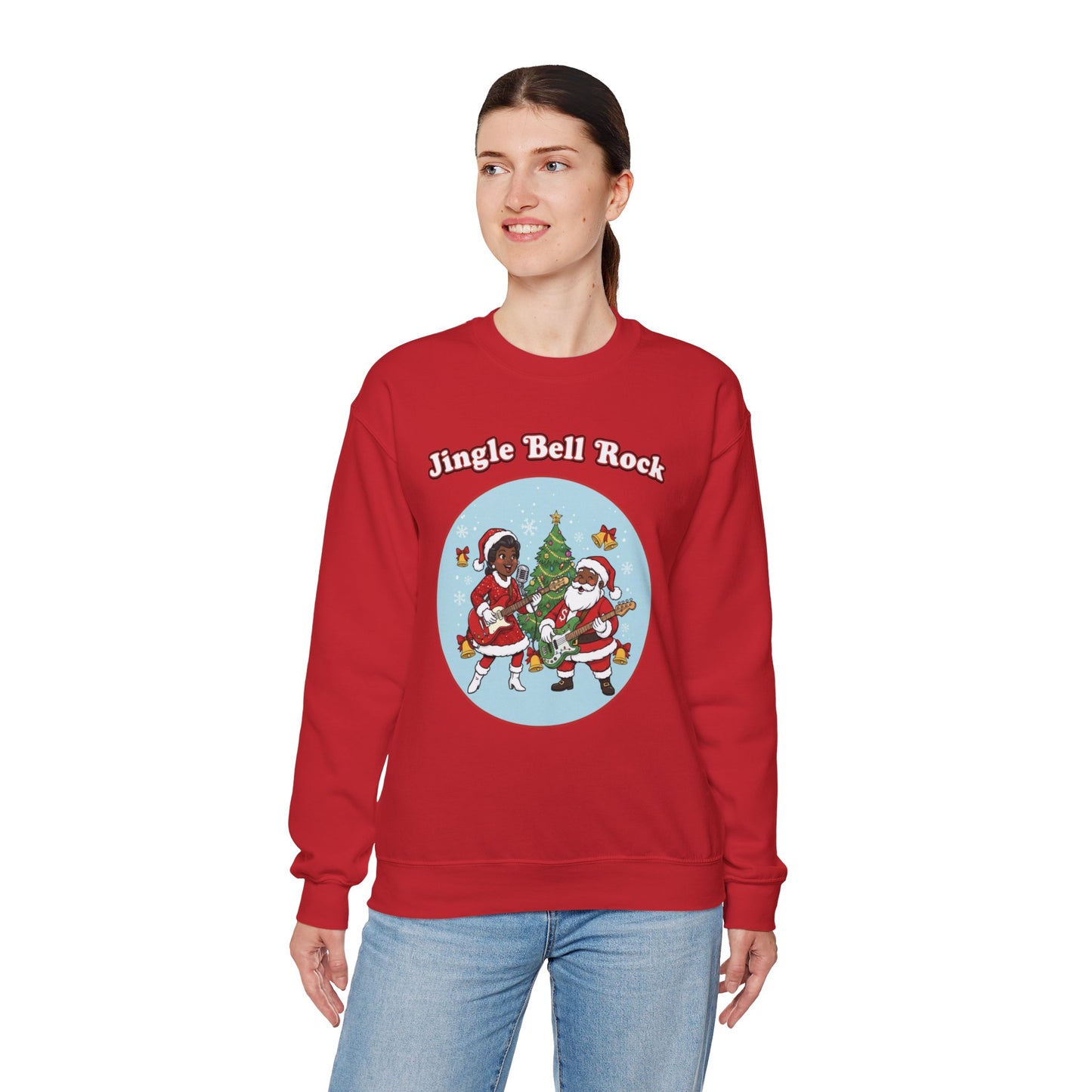 Jingle Bell Rock (Dark Tone) Unisex Ugly Christmas Sweatshirt