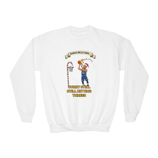 Youth - Steph Curry Still Hitting Threes Ugly Christmas Sweatshirt