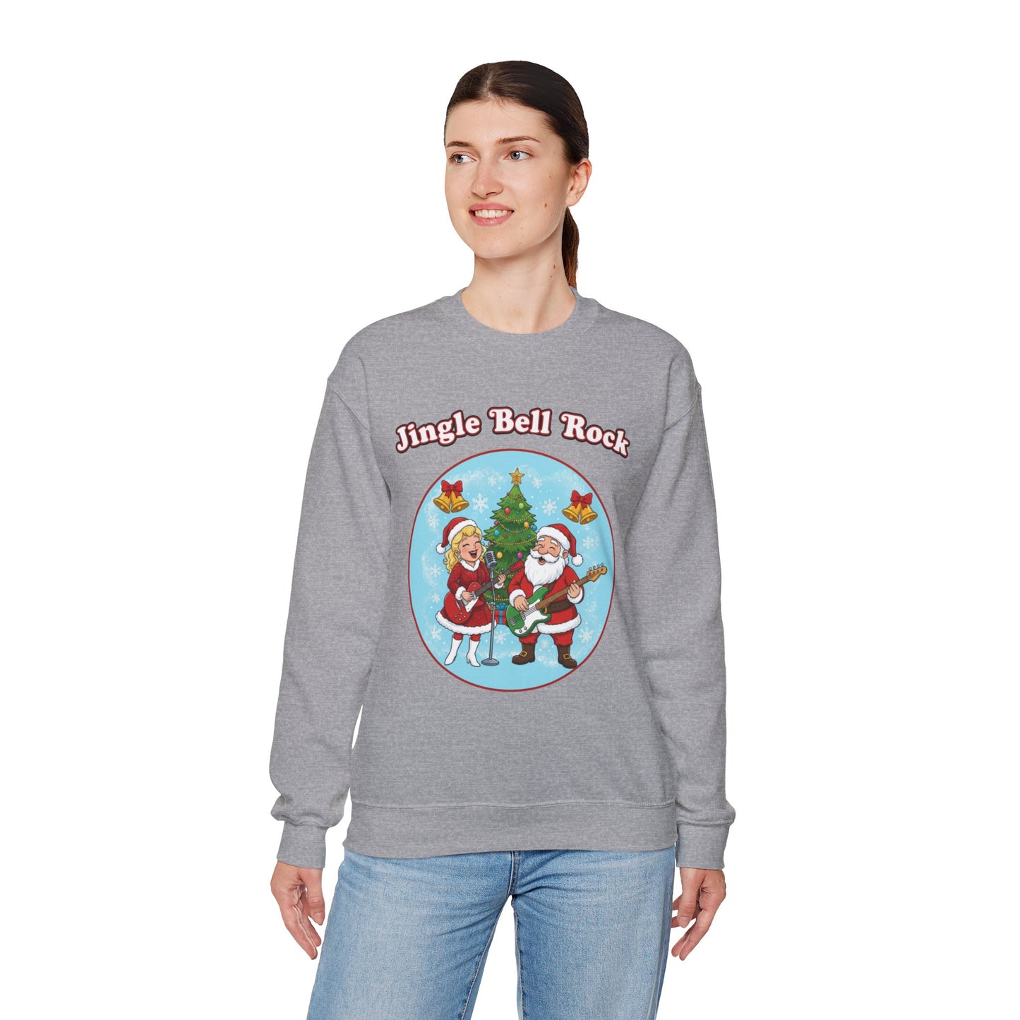 Jingle Bell Rock (Light Tone) Unisex Ugly Christmas Sweatshirt