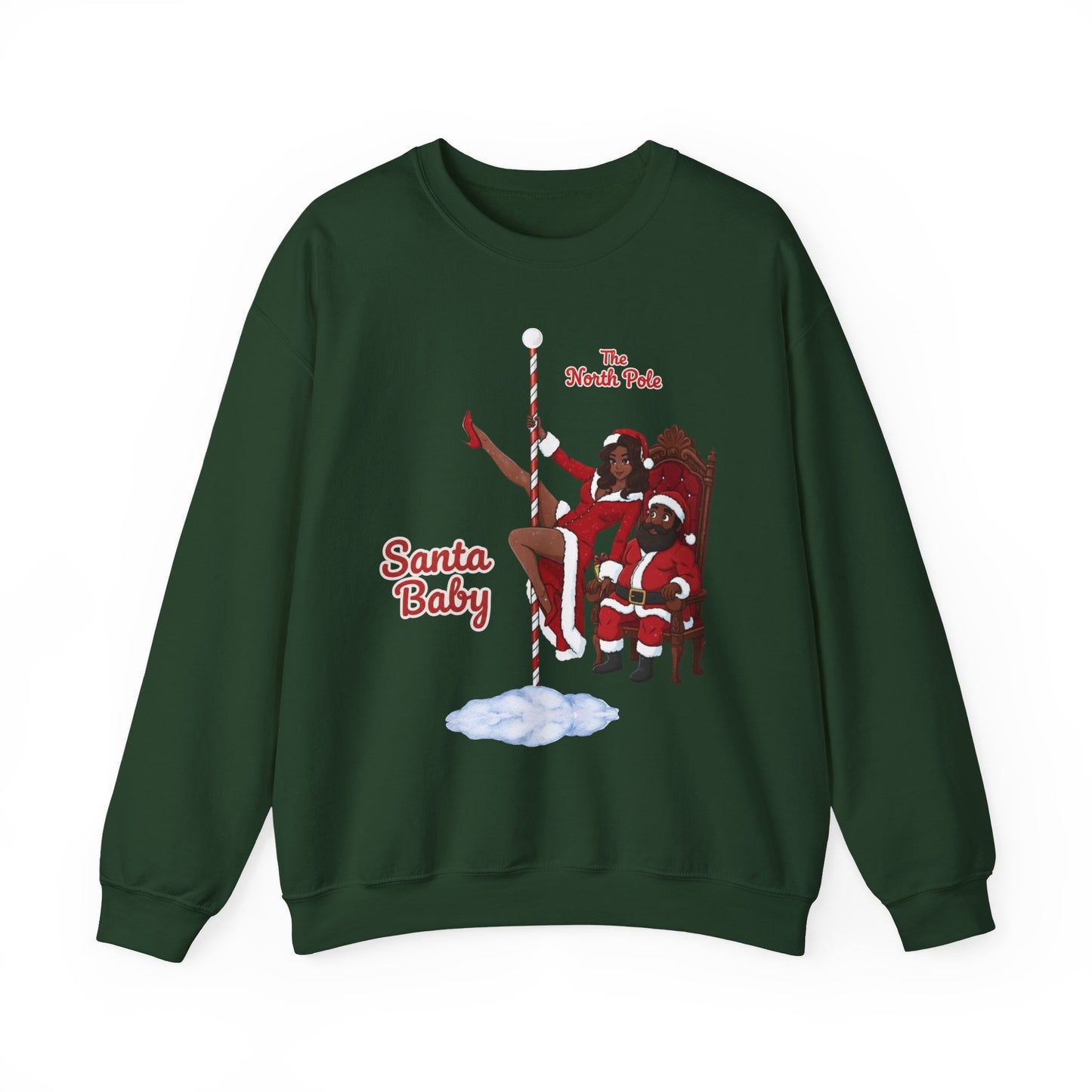 Santa Baby (Dark Tone) Unixsex Ugly Christmas Sweatshirt