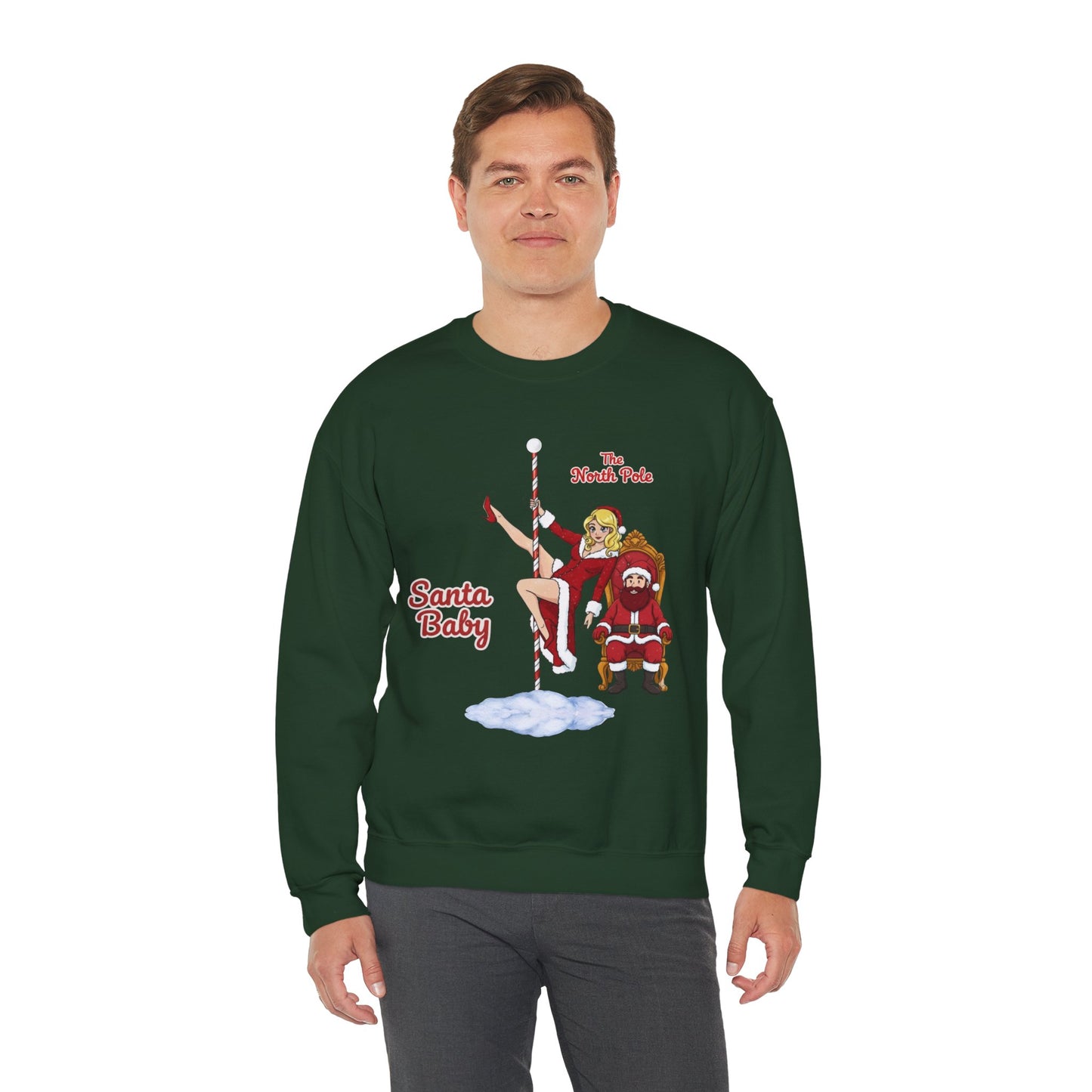 Santa Baby (Light Tone) Unisex Ugly Christmas Sweatshirt