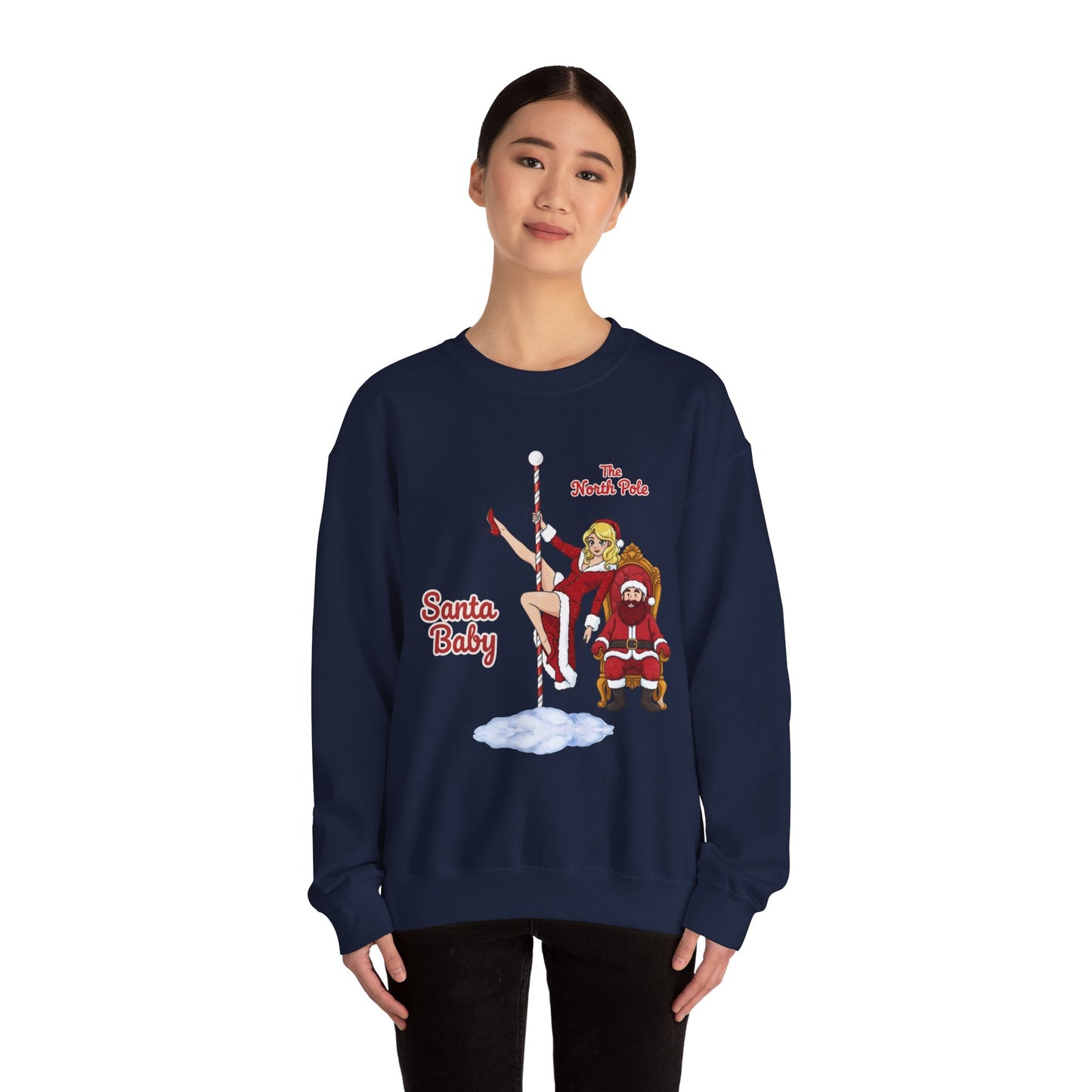 Santa Baby (Light Tone) Unisex Ugly Christmas Sweatshirt