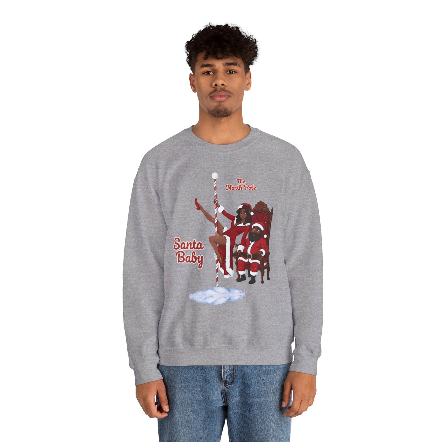 Santa Baby (Dark Tone) Unixsex Ugly Christmas Sweatshirt