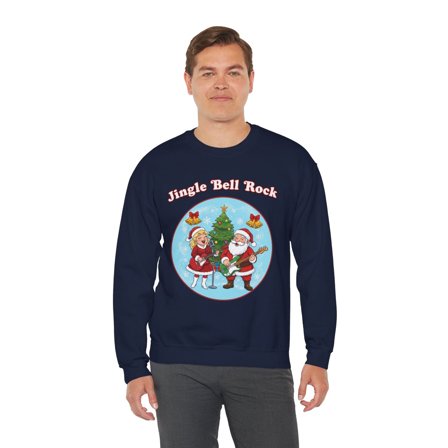 Jingle Bell Rock (Light Tone) Unisex Ugly Christmas Sweatshirt