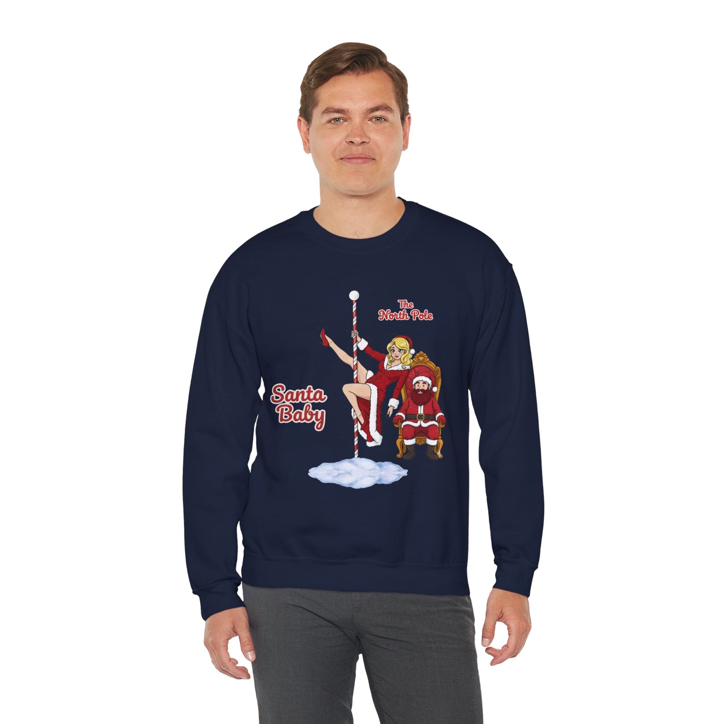Santa Baby (Light Tone) Unisex Ugly Christmas Sweatshirt