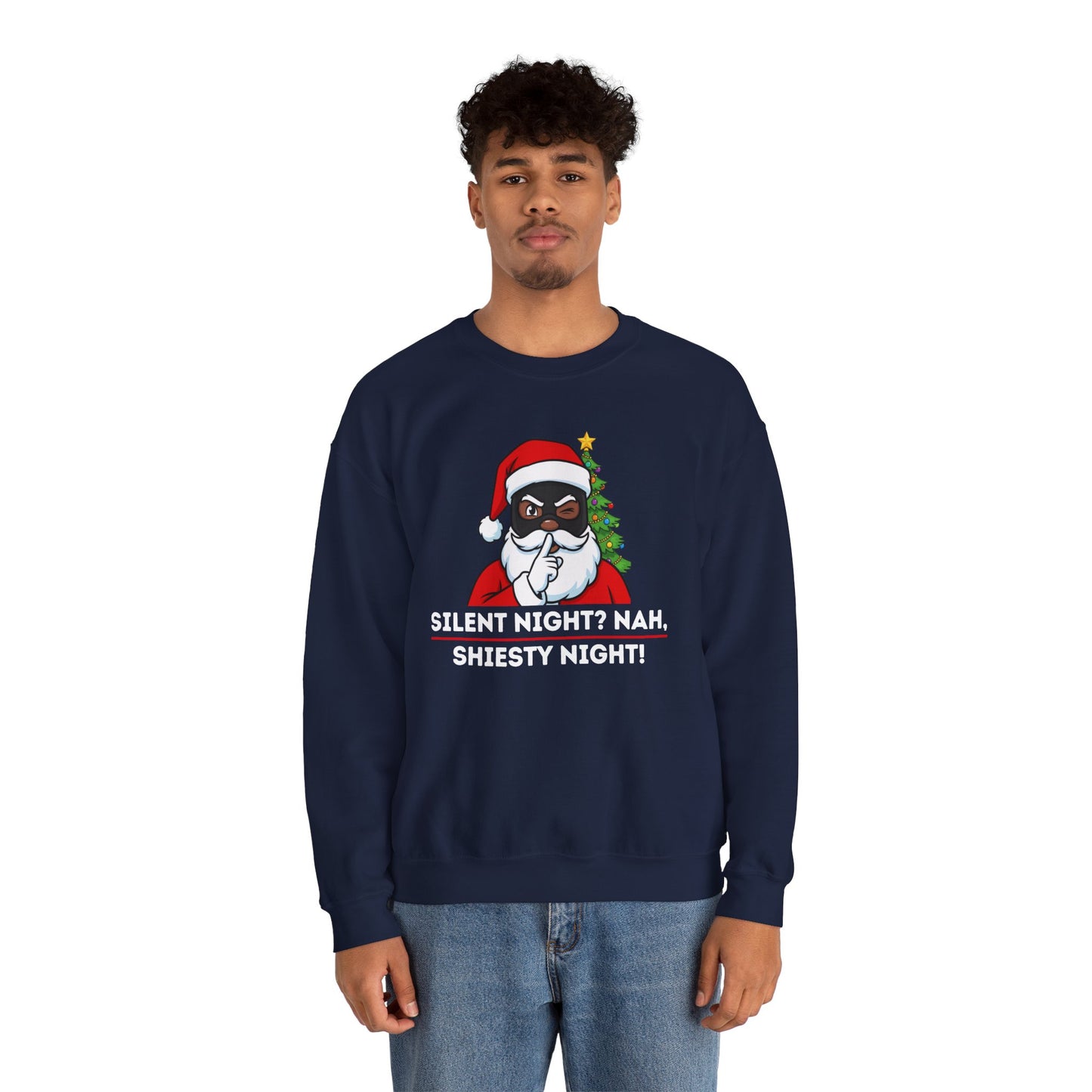 Shiesty Night (Dark Tone) Unisex Ugly Christmas Sweatshirt