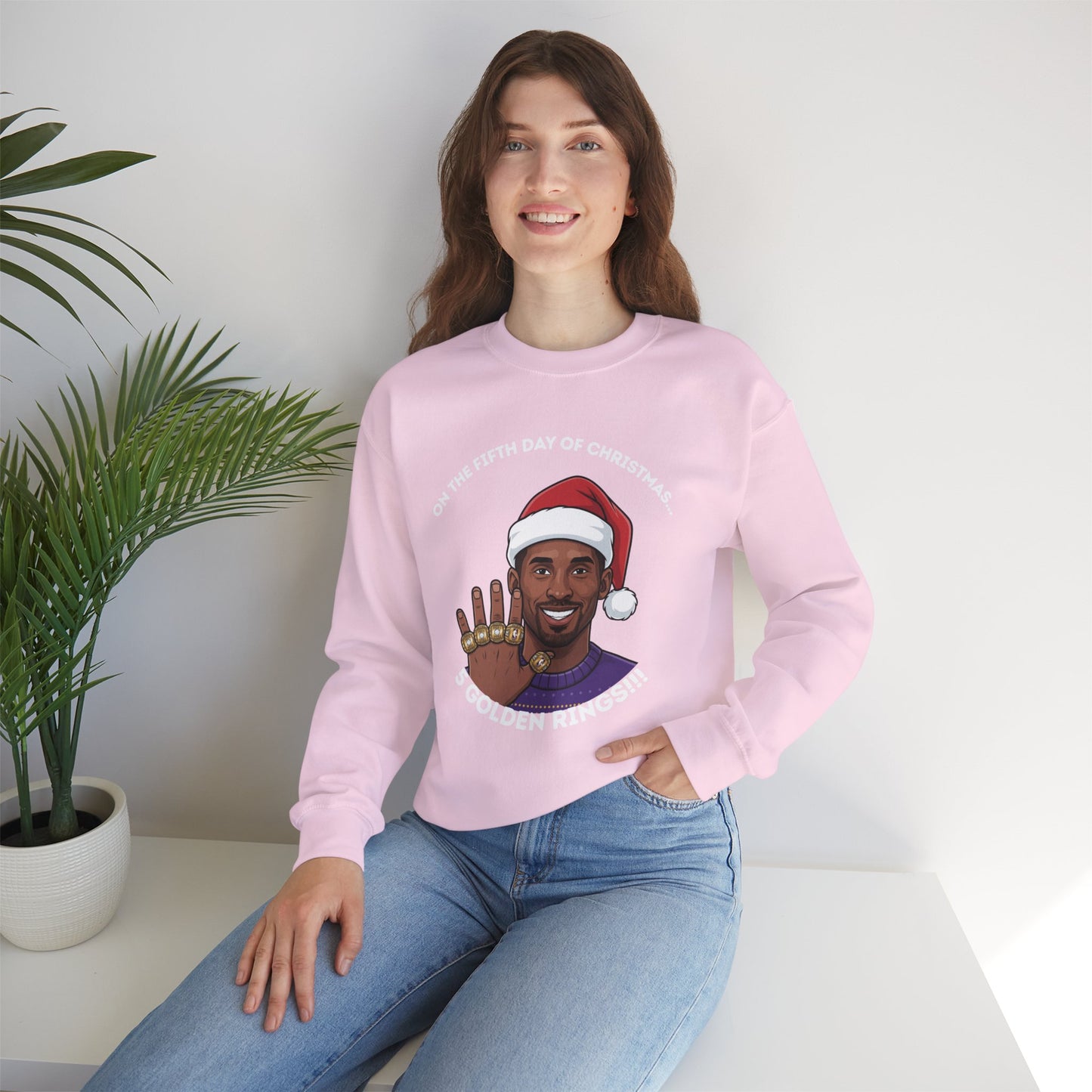 Kobe Bryant 5 Golden Rings Unisex Ugly Christmas Sweatshirt