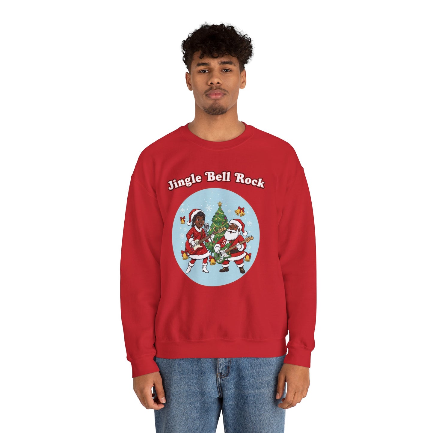 Jingle Bell Rock (Dark Tone) Unisex Ugly Christmas Sweatshirt