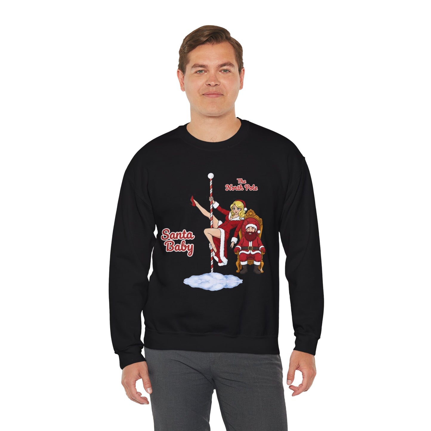Santa Baby (Light Tone) Unisex Ugly Christmas Sweatshirt