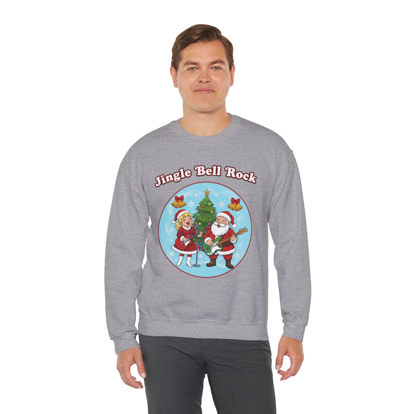 Jingle Bell Rock (Light Tone) Unisex Ugly Christmas Sweatshirt
