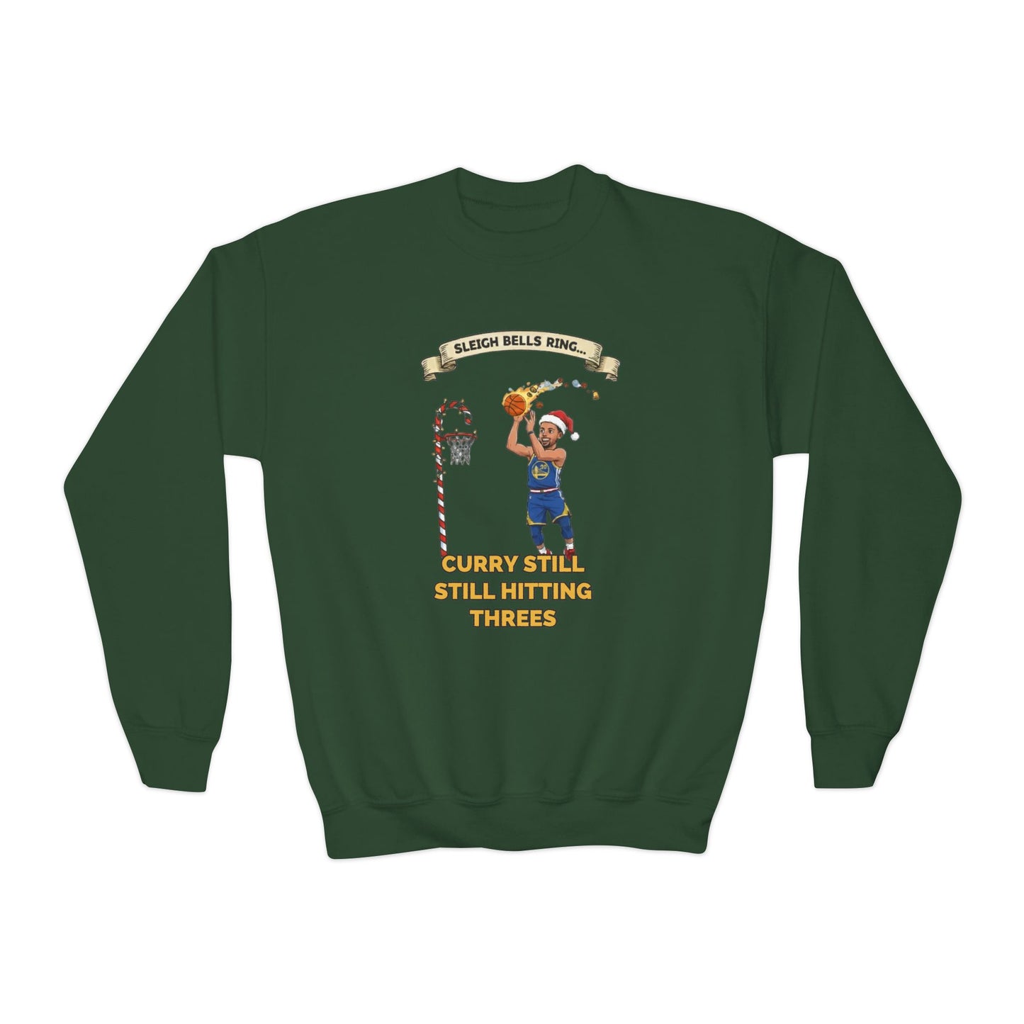 Youth - Steph Curry Still Hitting Threes Ugly Christmas Sweatshirt