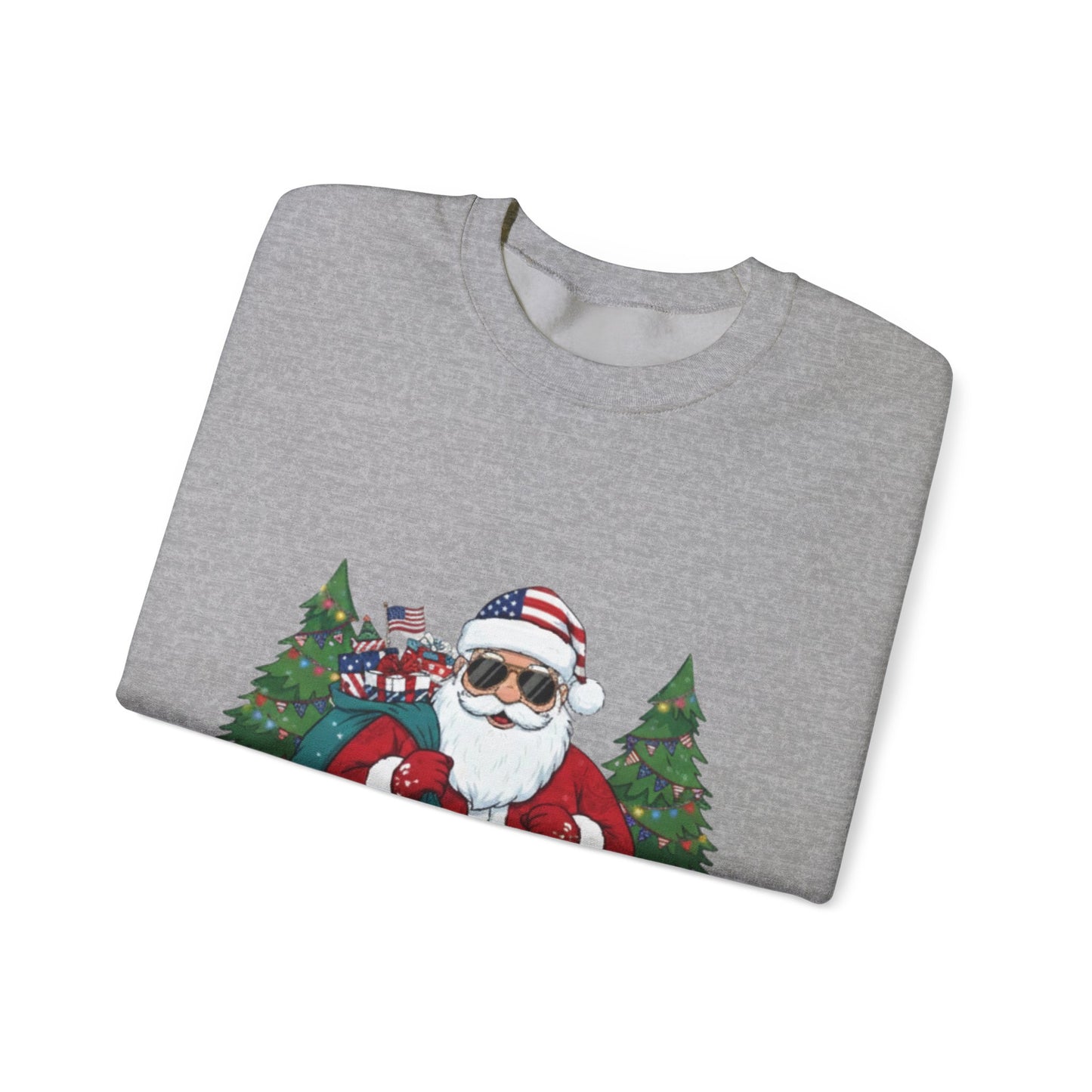Stars, Stripes & Christmas Lights Unisex Ugly Sweatshirt