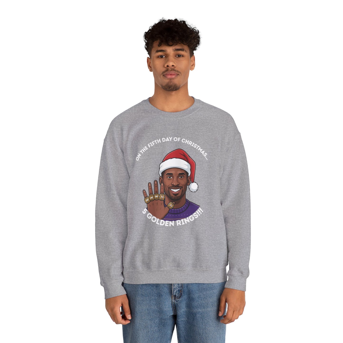 Kobe Bryant 5 Golden Rings Unisex Ugly Christmas Sweatshirt