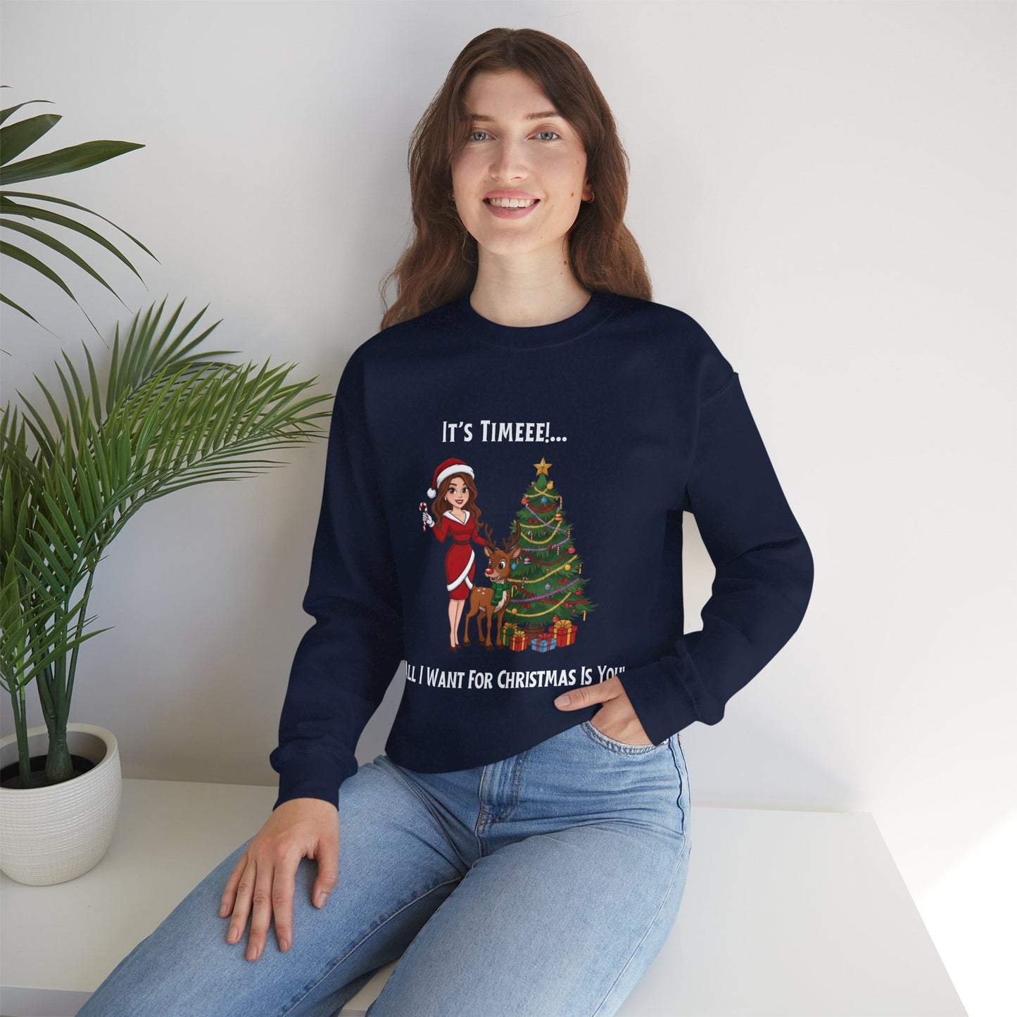 All I Want For Christmas (Light Tone) Unisex Ugly Sweatshirt