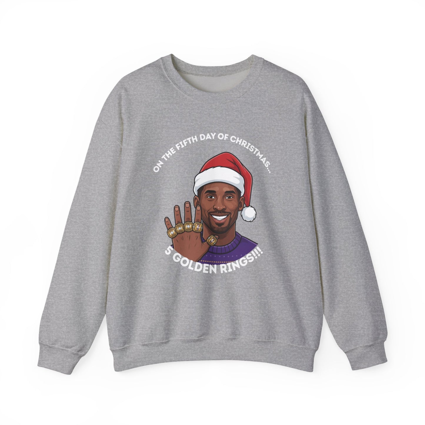 Kobe Bryant 5 Golden Rings Unisex Ugly Christmas Sweatshirt