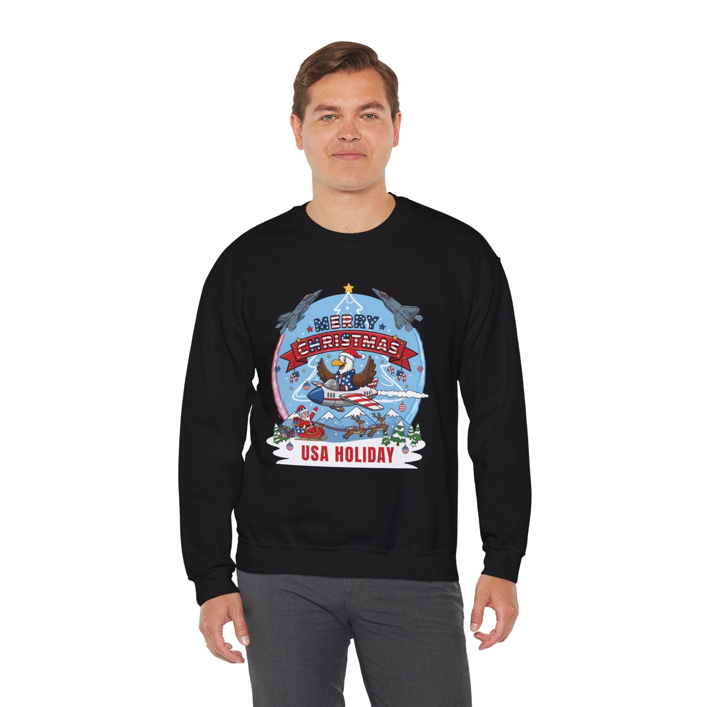 USA Holiday Unisex Ugly Christmas Sweatshirt