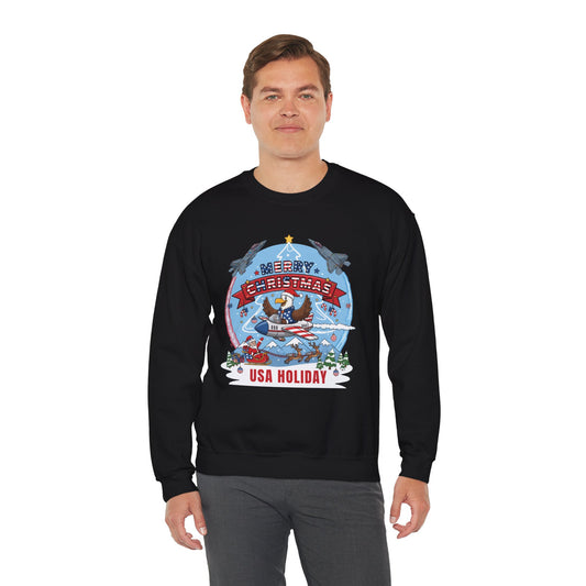 USA Holiday Unisex Ugly Christmas Sweatshirt