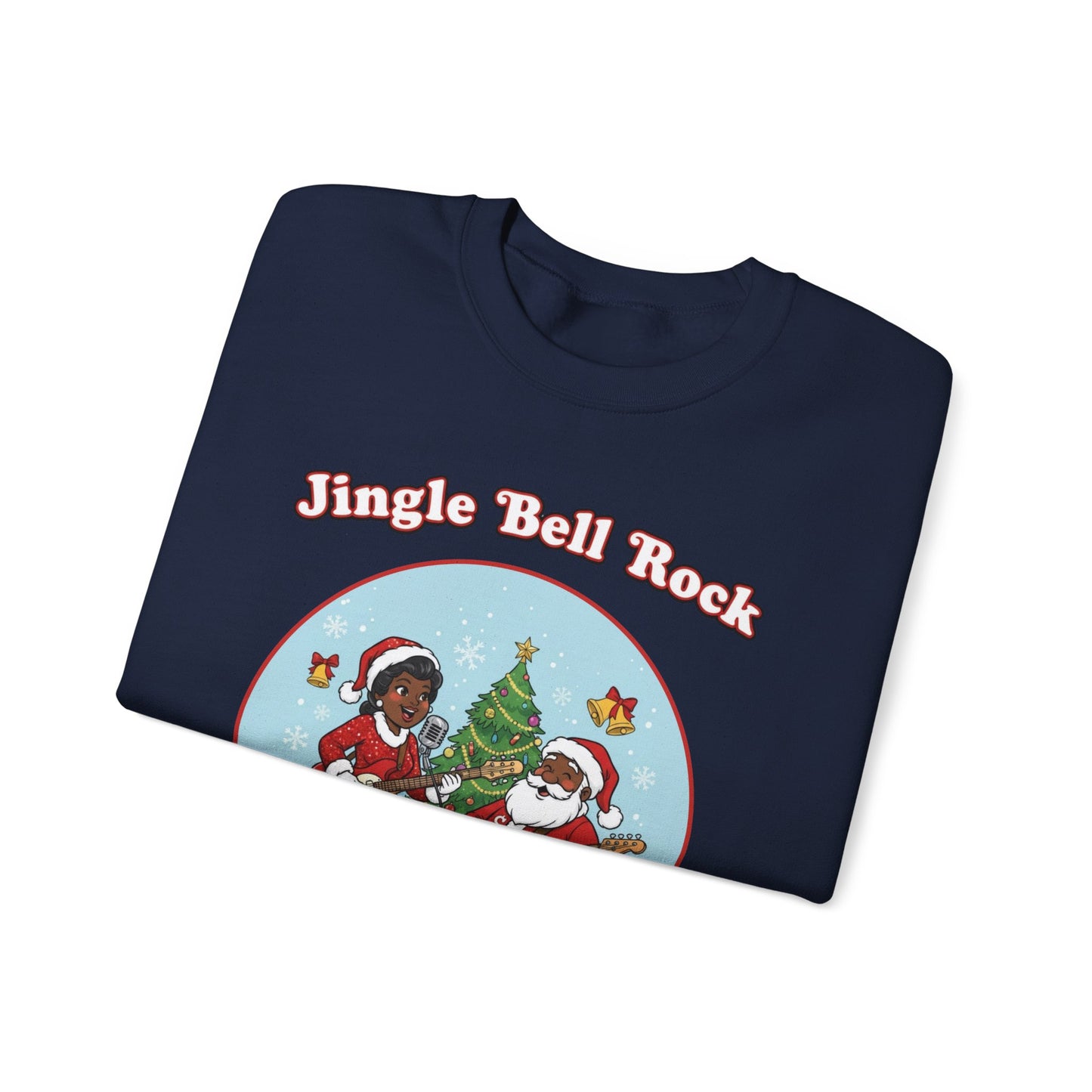 Jingle Bell Rock (Dark Tone) Unisex Ugly Christmas Sweatshirt