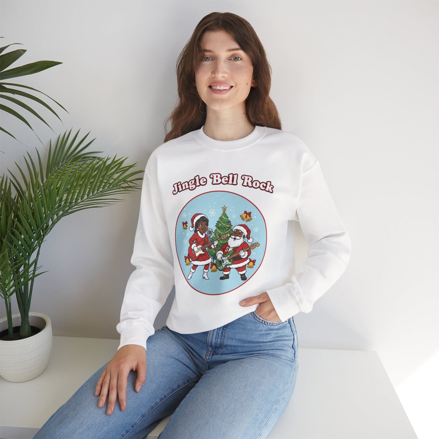 Jingle Bell Rock (Dark Tone) Unisex Ugly Christmas Sweatshirt