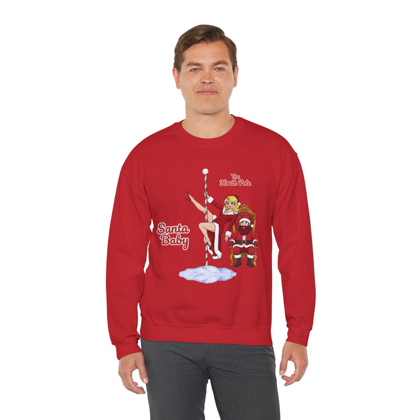 Santa Baby (Light Tone) Unisex Ugly Christmas Sweatshirt