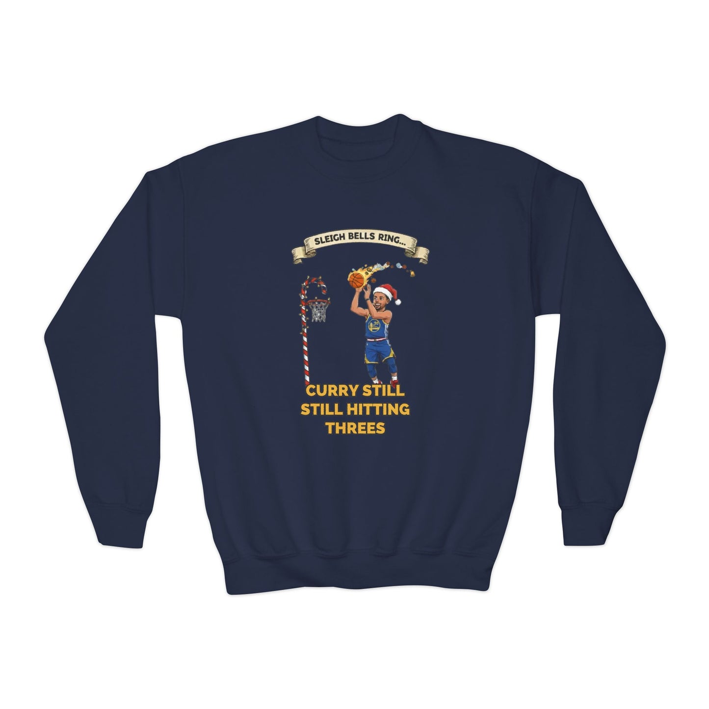 Youth - Steph Curry Still Hitting Threes Ugly Christmas Sweatshirt