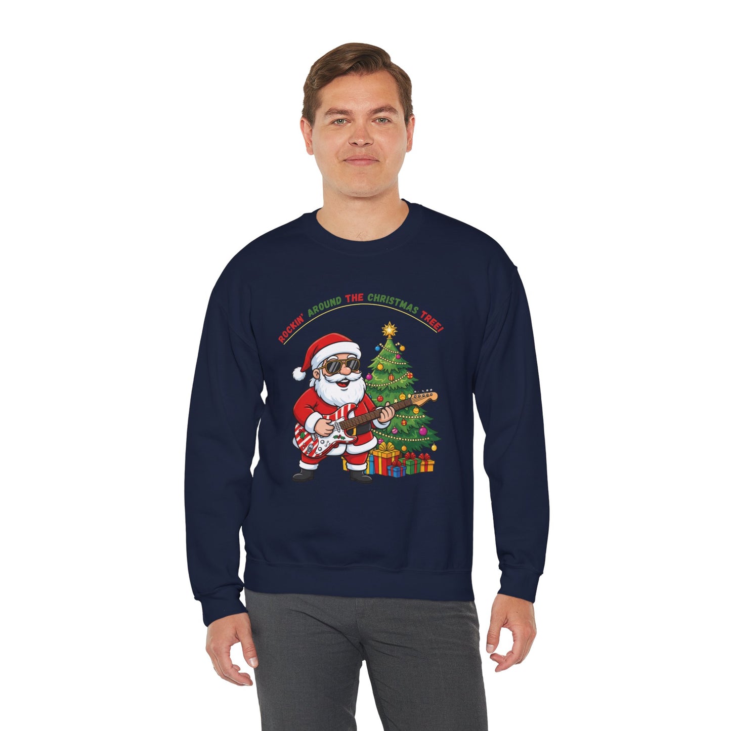 Rocking Around (Light Tone) Unisex Ugly Christmas Sweatshirt