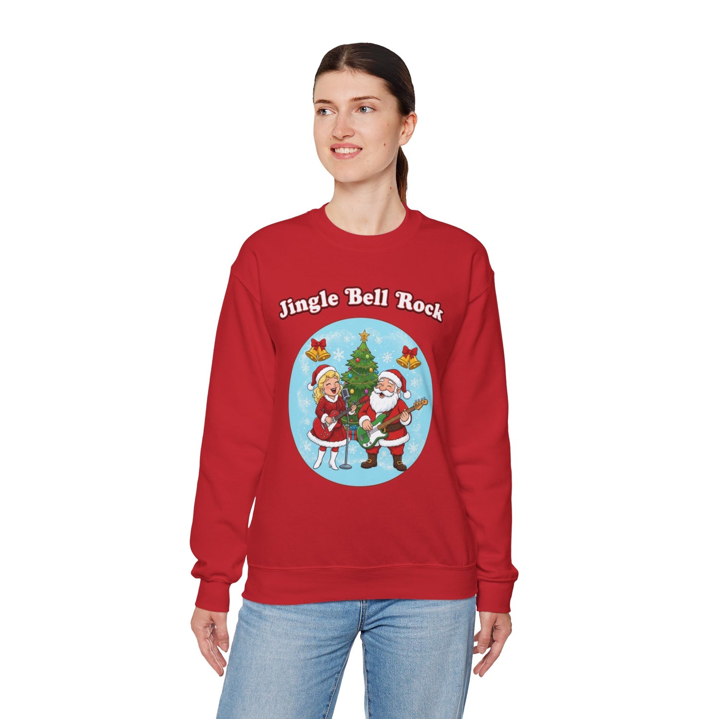 Jingle Bell Rock (Light Tone) Unisex Ugly Christmas Sweatshirt