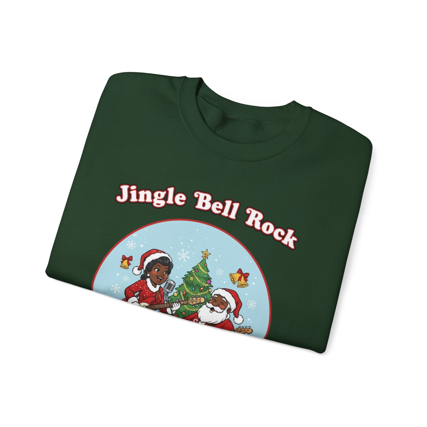 Jingle Bell Rock (Dark Tone) Unisex Ugly Christmas Sweatshirt
