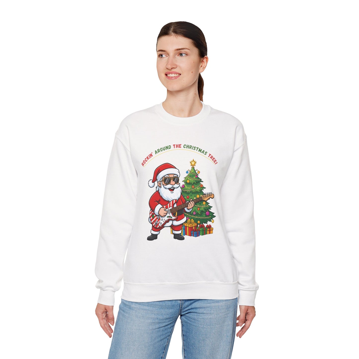 Rocking Around (Light Tone) Unisex Ugly Christmas Sweatshirt