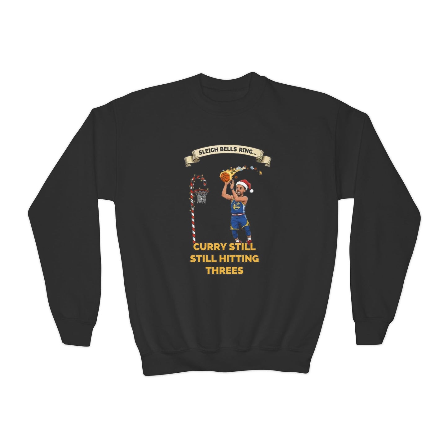 Youth - Steph Curry Still Hitting Threes Ugly Christmas Sweatshirt