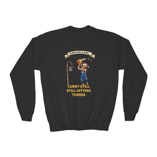 Youth - Steph Curry Still Hitting Threes Ugly Christmas Sweatshirt