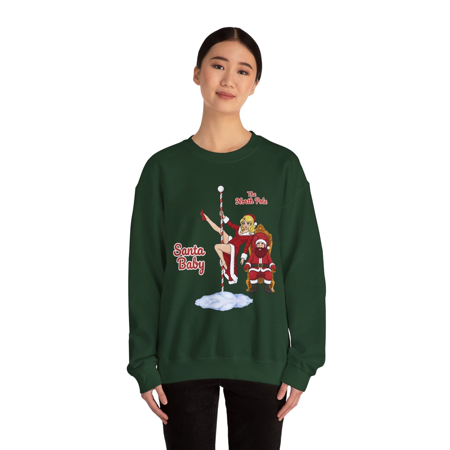 Santa Baby (Light Tone) Unisex Ugly Christmas Sweatshirt