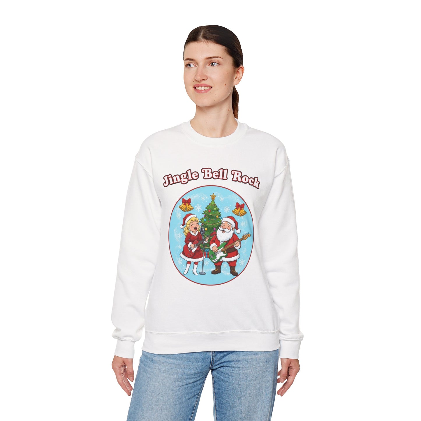 Jingle Bell Rock (Light Tone) Unisex Ugly Christmas Sweatshirt