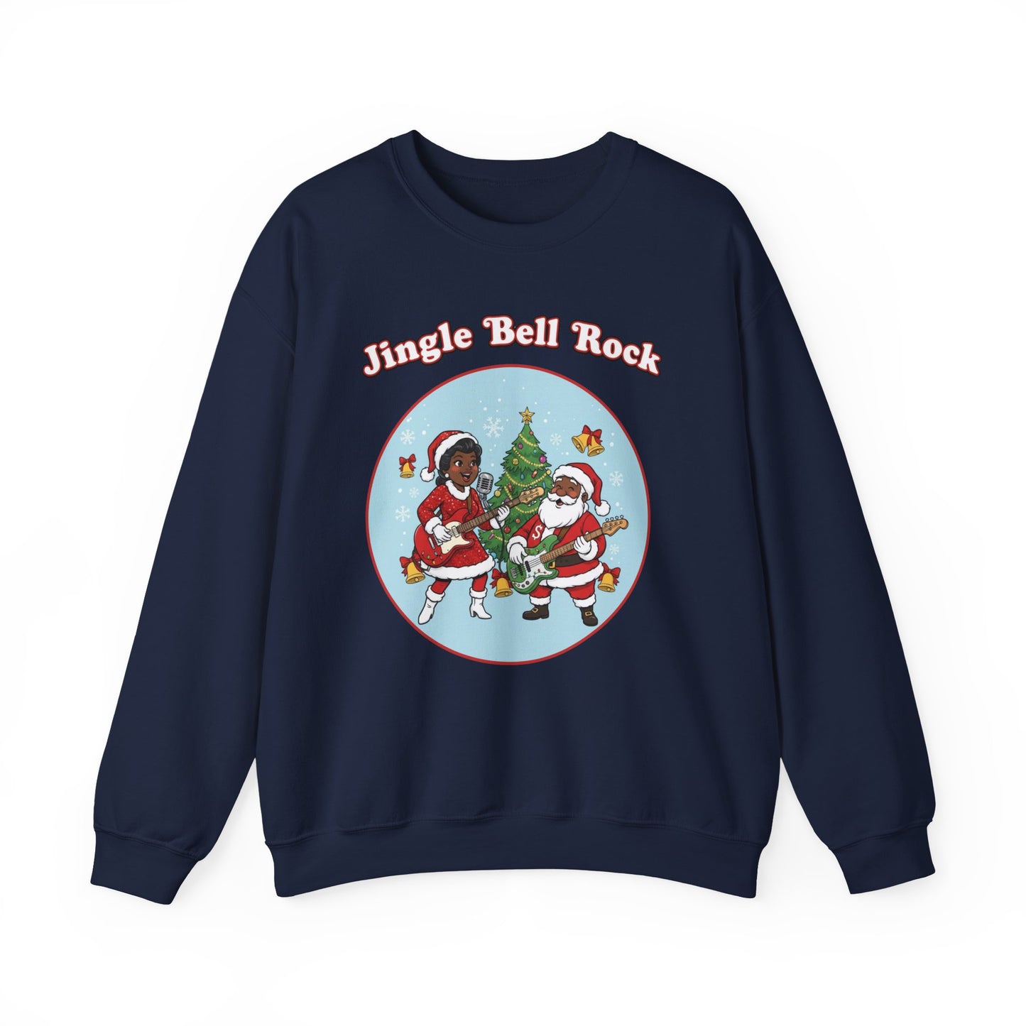 Jingle Bell Rock (Dark Tone) Unisex Ugly Christmas Sweatshirt