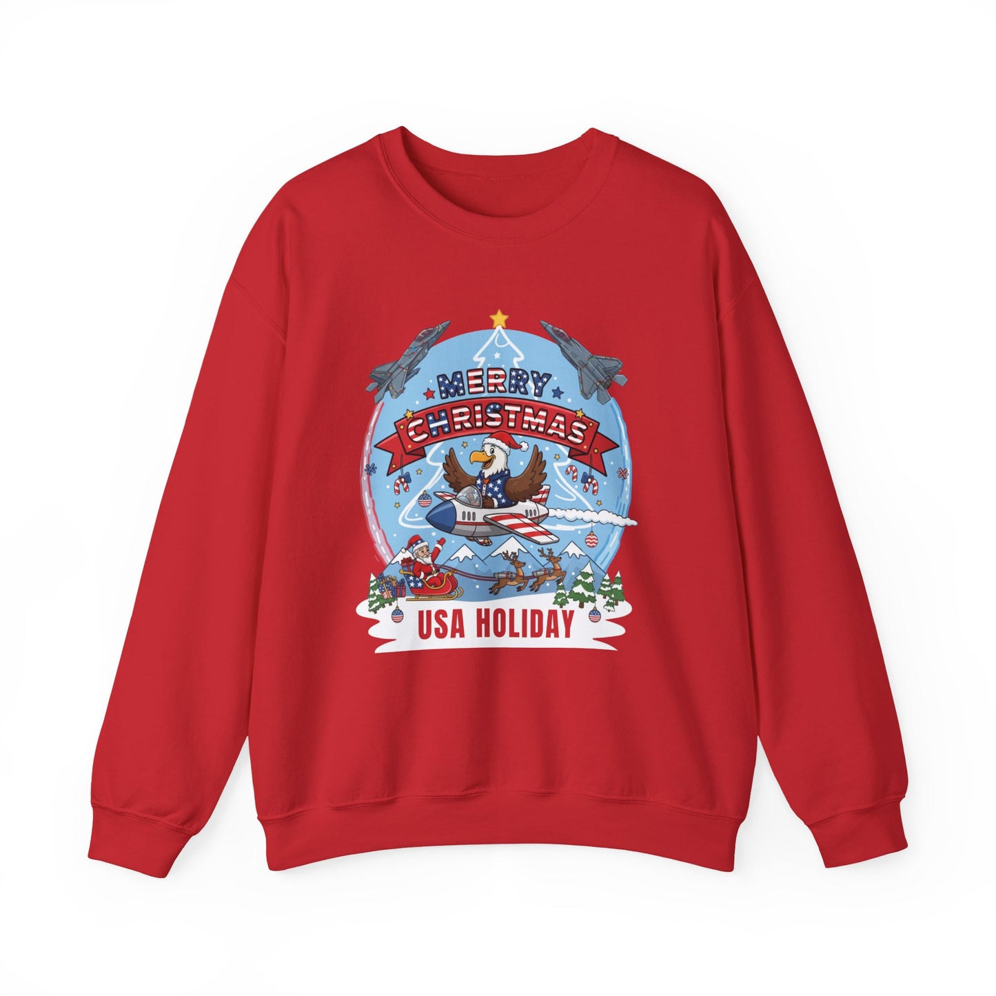 USA Holiday Unisex Ugly Christmas Sweatshirt