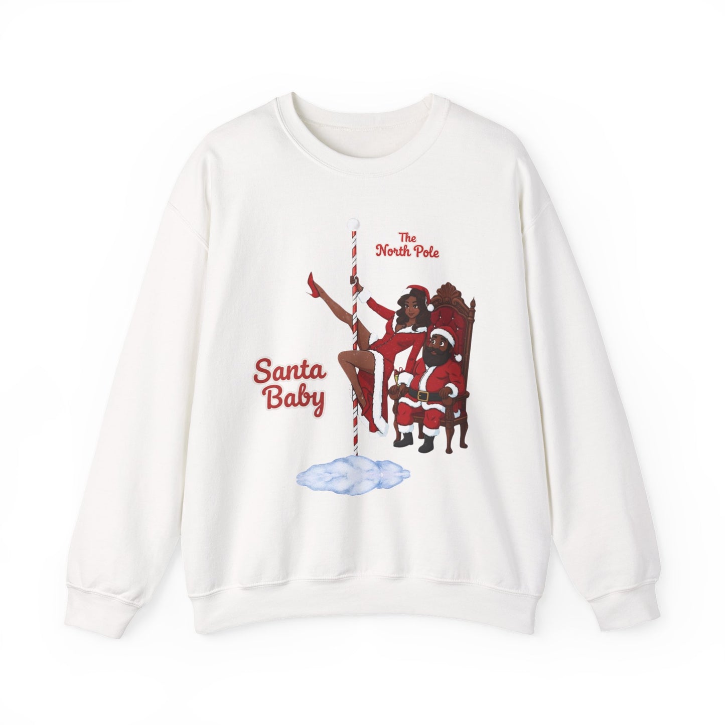 Santa Baby (Dark Tone) Unixsex Ugly Christmas Sweatshirt