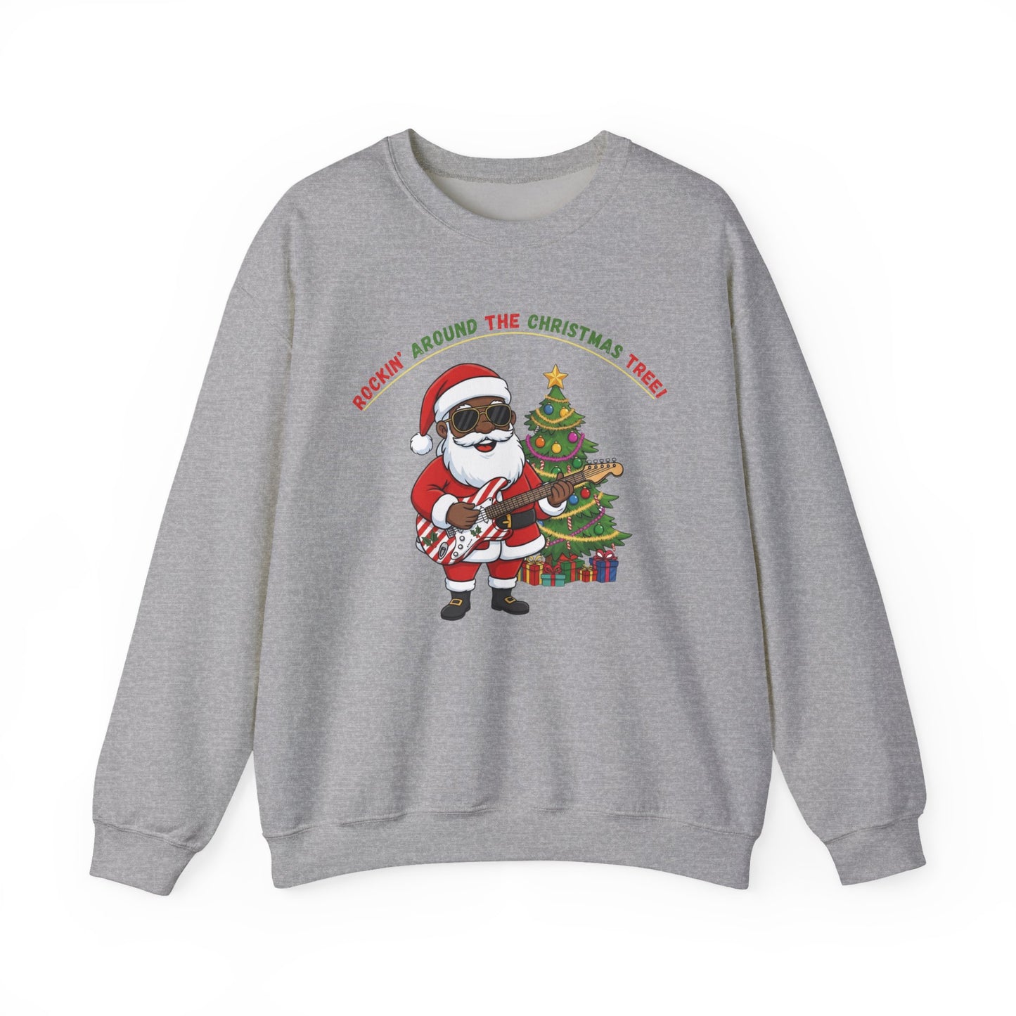 Rocking Around (Dark Tone) Unisex Ugly Christmas Sweatshirt