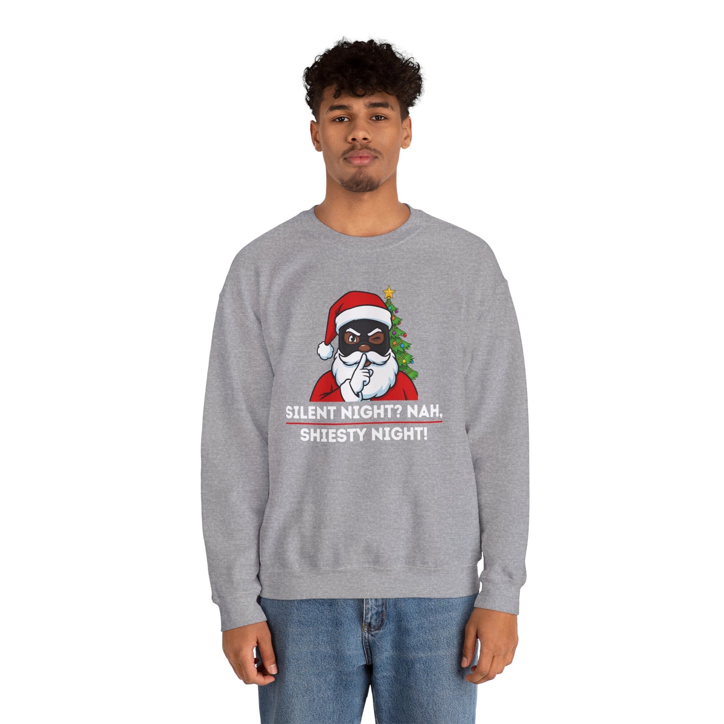 Shiesty Night (Dark Tone) Unisex Ugly Christmas Sweatshirt