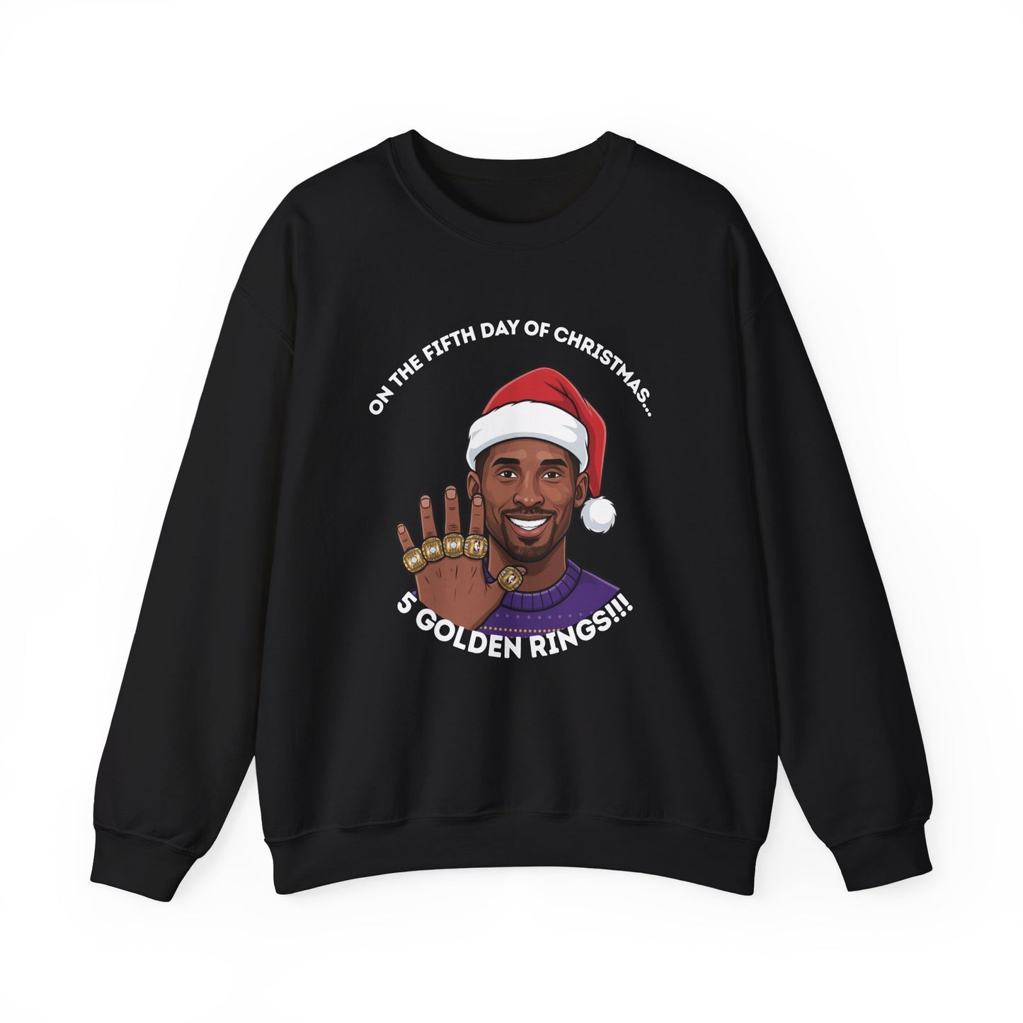 Kobe Bryant 5 Golden Rings Unisex Ugly Christmas Sweatshirt
