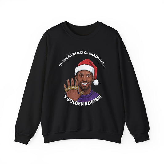 Kobe Bryant 5 Golden Rings Unisex Ugly Christmas Sweatshirt