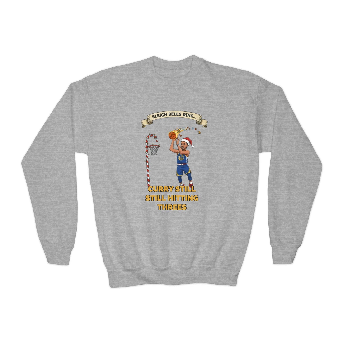 Youth - Steph Curry Still Hitting Threes Ugly Christmas Sweatshirt