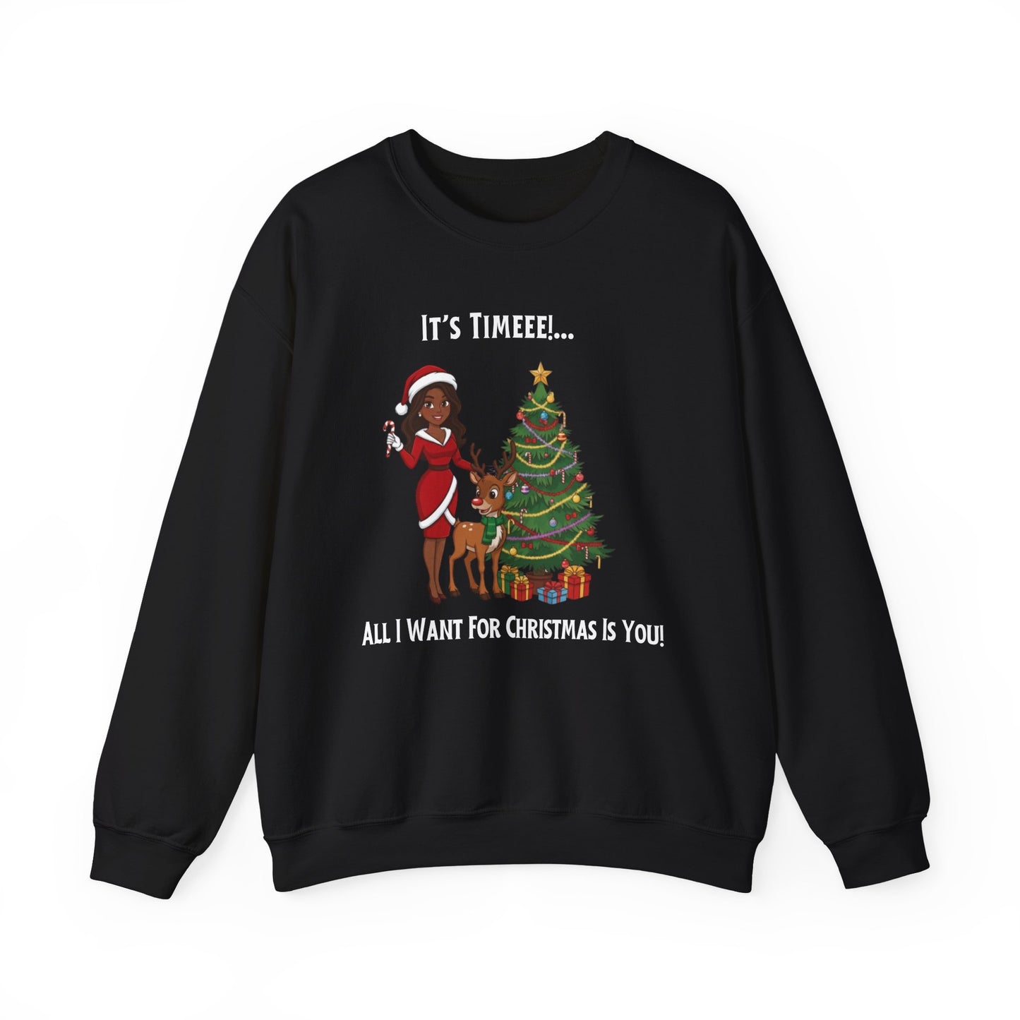 All I Want For Christmas (Dark Tone) Unisex Ugly Christmas Sweatshirt