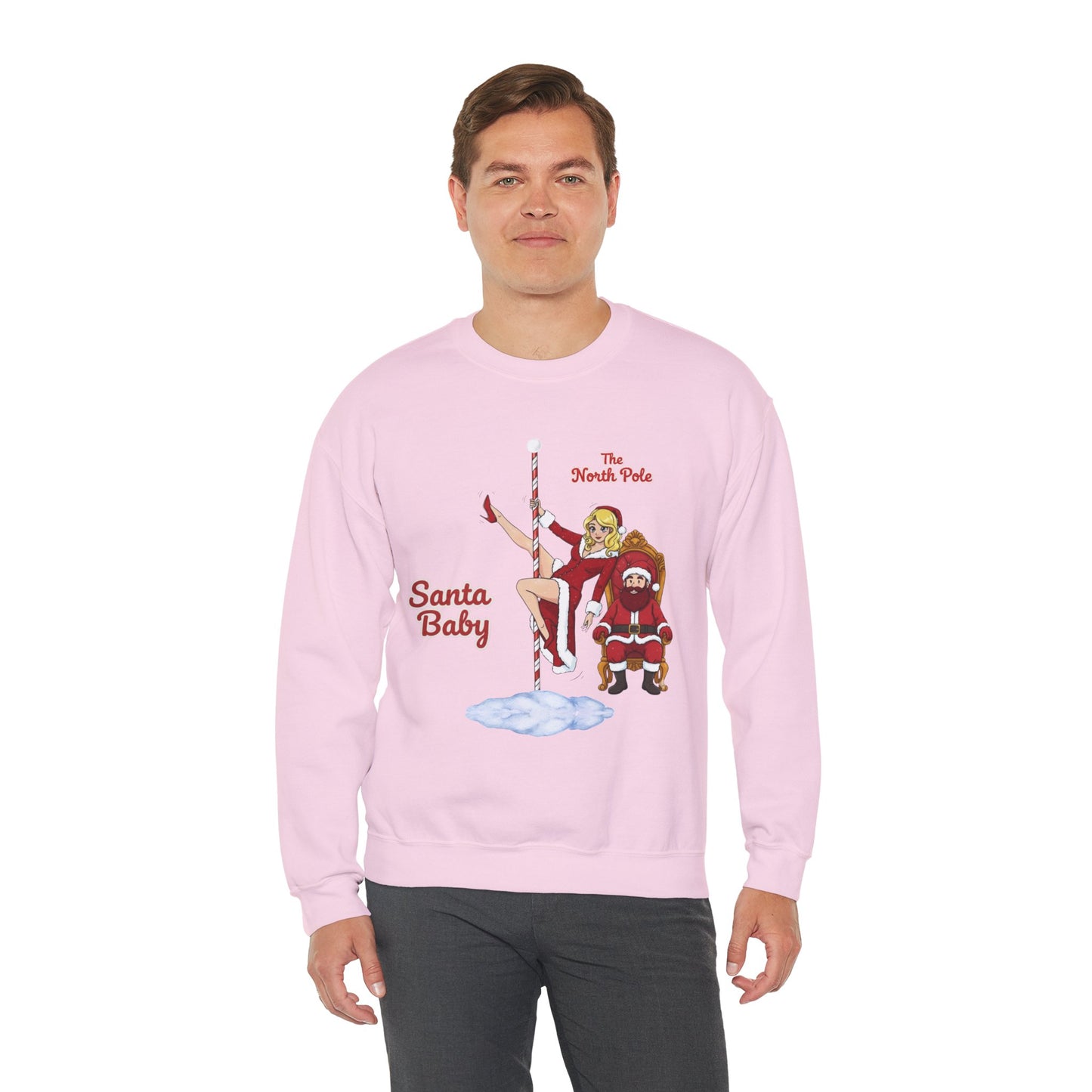 Santa Baby (Light Tone) Unisex Ugly Christmas Sweatshirt
