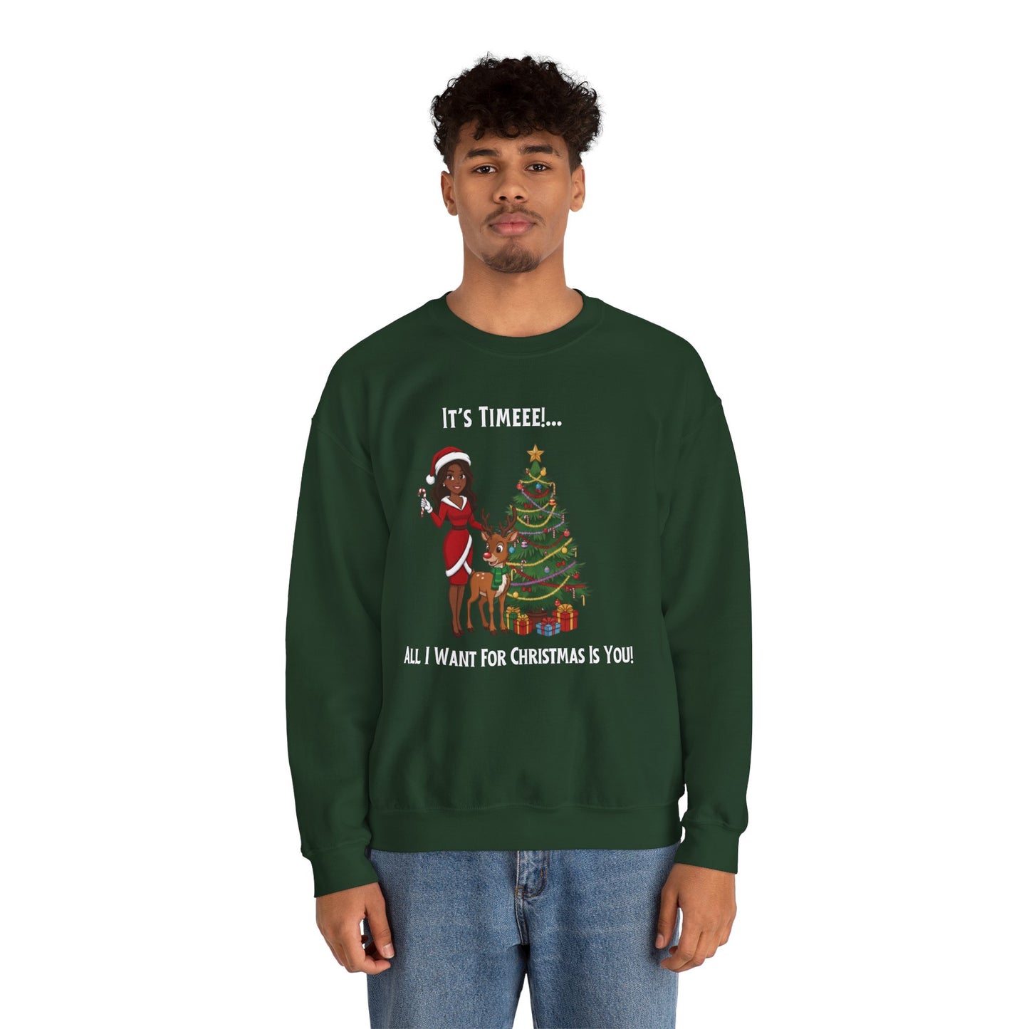 All I Want For Christmas (Dark Tone) Unisex Ugly Christmas Sweatshirt