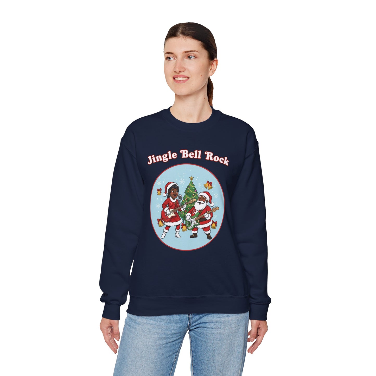 Jingle Bell Rock (Dark Tone) Unisex Ugly Christmas Sweatshirt