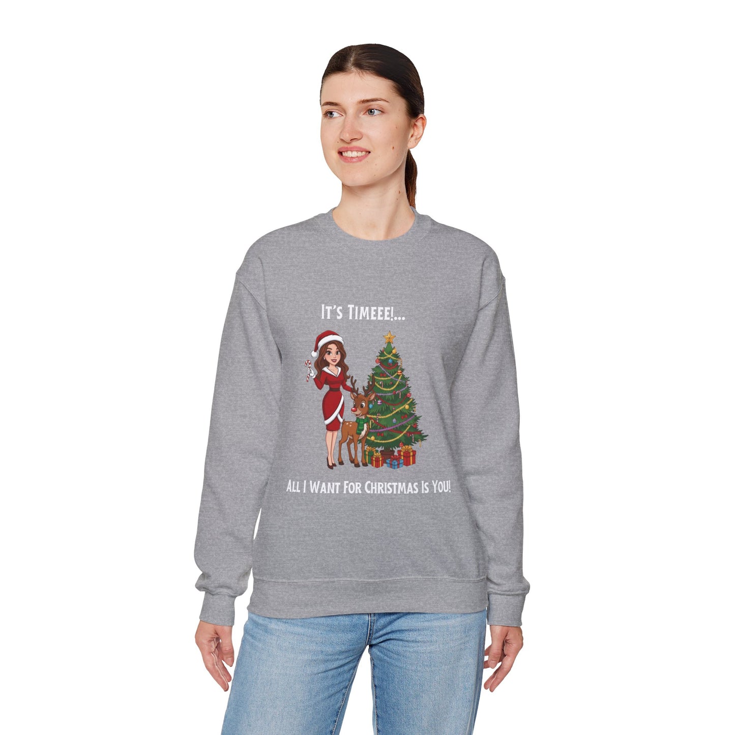 All I Want For Christmas (Light Tone) Unisex Ugly Sweatshirt