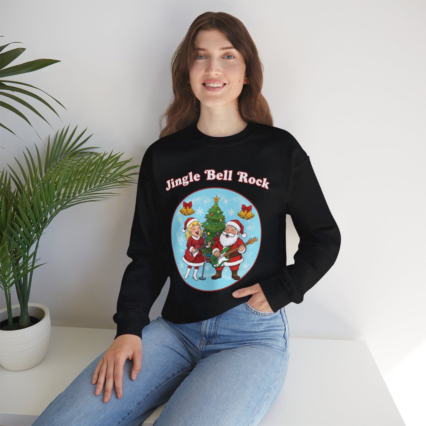 Jingle Bell Rock (Light Tone) Unisex Ugly Christmas Sweatshirt